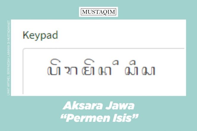 
“Permen Isis” dalam Aksara Jawa